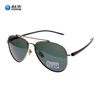 Hot Sale Custom Logo Protection Double Bridge Retro Polarized Metal Sunglasses Luxury